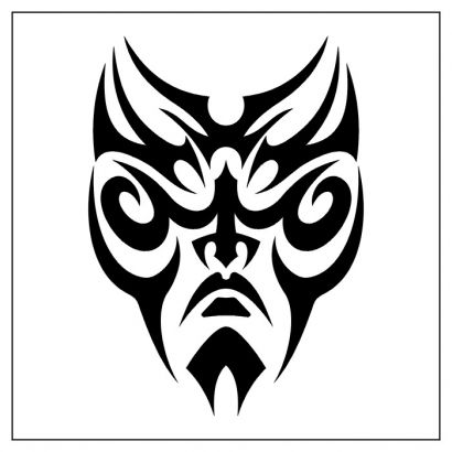 Tribal Mask Image Tattoos